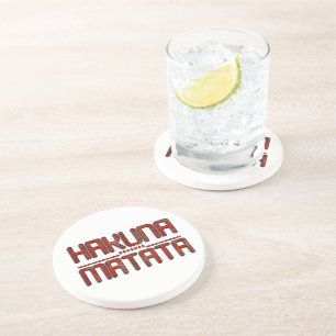 Posavasos Hermoso Texto Asombroso en relieve Rojo Hakuna Mat