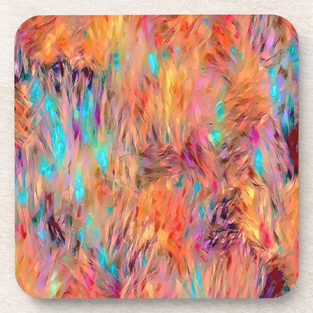 Posavasos Hermoso y elegante patrón de tonos de joyas impeca (Frente)