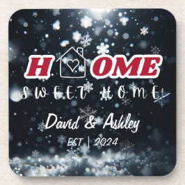 Posavasos Hermoso y elegante Personalizado Pareja Nombres Ho