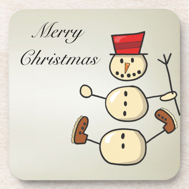 Posavasos Hermosos Navidades encantadores Snowman (Frente)