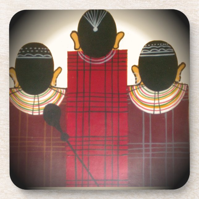 Posavasos Hermosos ornamentos masái de etnia africana.pn (Frente)