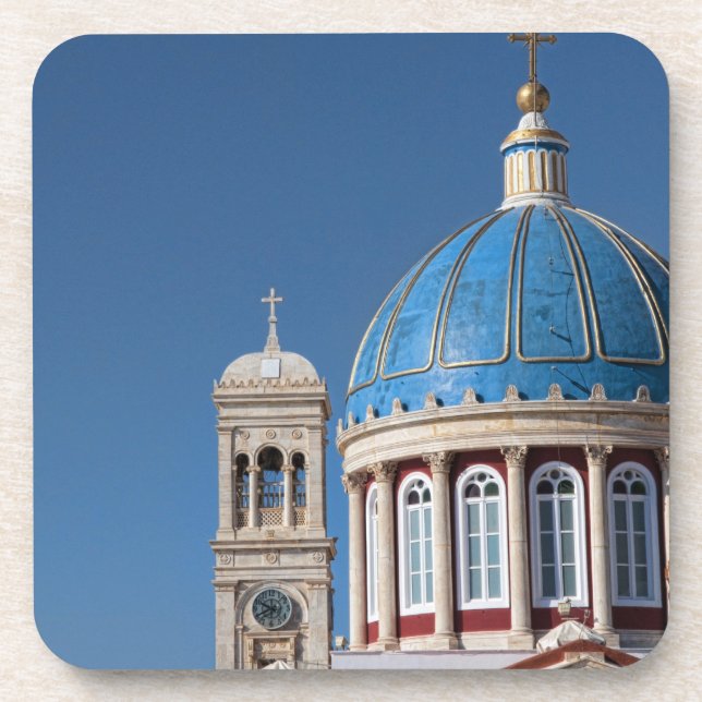 Posavasos Hermoupolis, isla de Syros, Grecia. Domo azul (Frente)