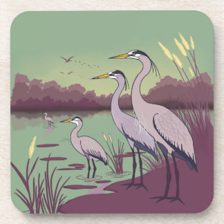 Posavasos Herons by the Lake