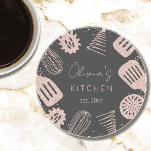 Posavasos Herramientas de Cocina Personalizadas con Brillo d
