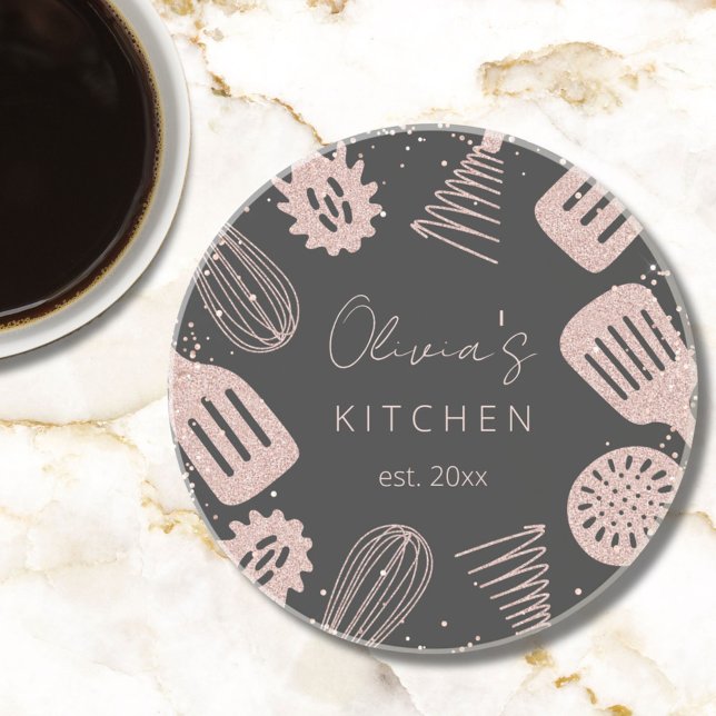 Posavasos Herramientas de Cocina Personalizadas con Brillo d (In situ)