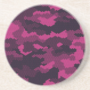 Posavasos Hexagonal de camuflaje, fondo de textura militar