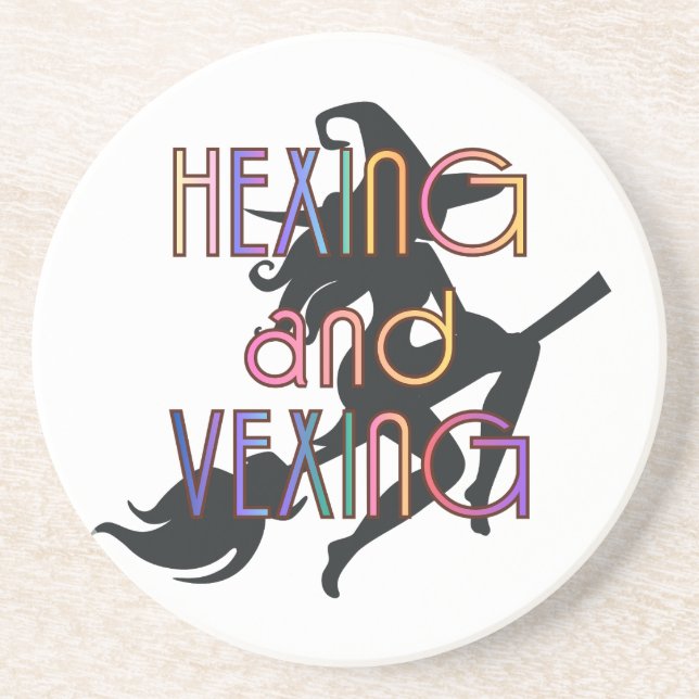 Posavasos HEXING AND VEXING Witchcore Design (Frente)