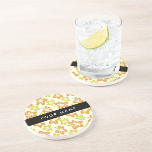 Posavasos Hibisco Amarillo, Hibisco Naranja, Tu Nombre
