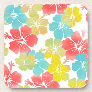 Posavasos Hibisco de PixDezines/fondo de bricolaje