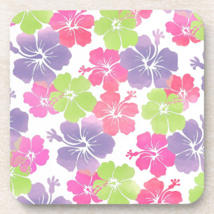 Posavasos Hibisco de PixDezines/fondo de bricolaje