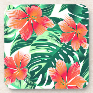 Posavasos hibisco naranja tropical