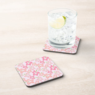 Posavasos Hibiscus Rosa, Flores Rosa, Patrón De Flores