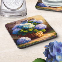 Hidrangea en la bienvenida de la canasta