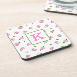 Posavasos Hidrangeas rosas acuáticas Monograma