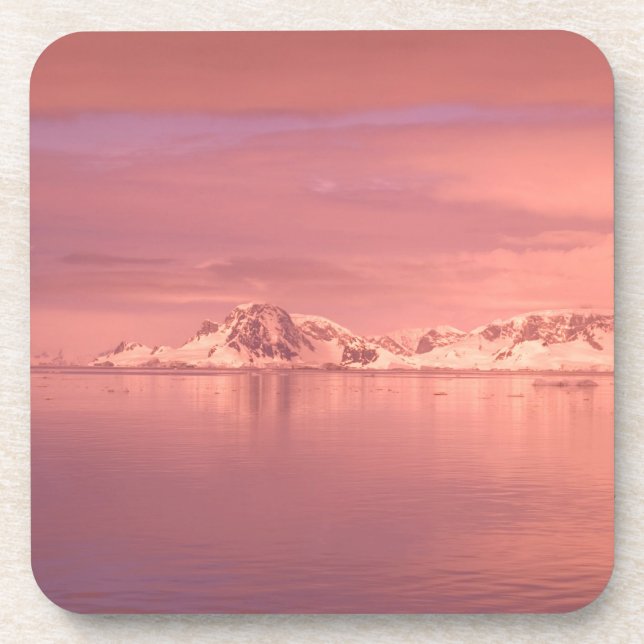 Posavasos Hielo, Nieve, Icebergs en los canales a lo largo d (Frente)