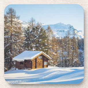 Posavasos Hielo y nieve   Alpes suizos de cabina de invierno