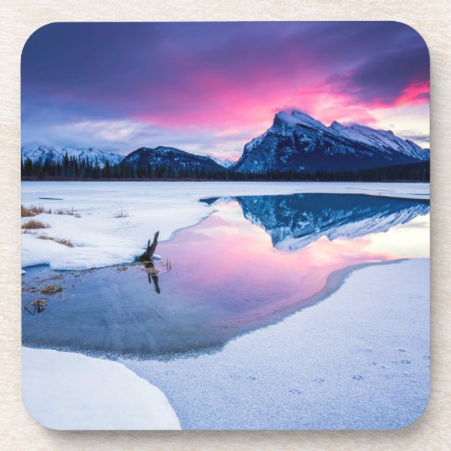 Posavasos Hielo y nieve | Mt. Rundle, Canadá (Frente)