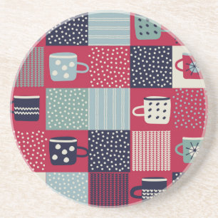 Posavasos Higge escandinavo: mezcla de patrones rústicos