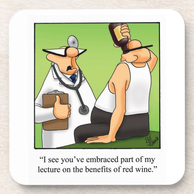 Posavasos Hilarious Wine Humor Coaster Set (Frente)