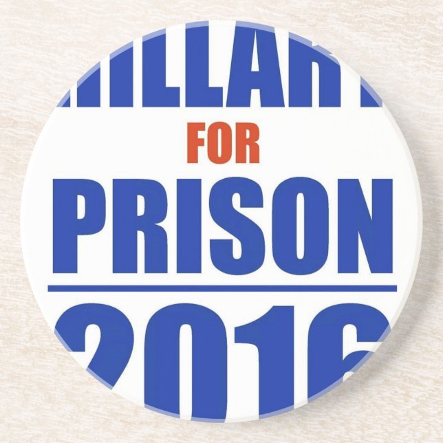 Posavasos Hillary para la prisión 2016 (Frente)
