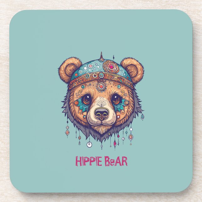 Posavasos Hippie Bear I (Frente)