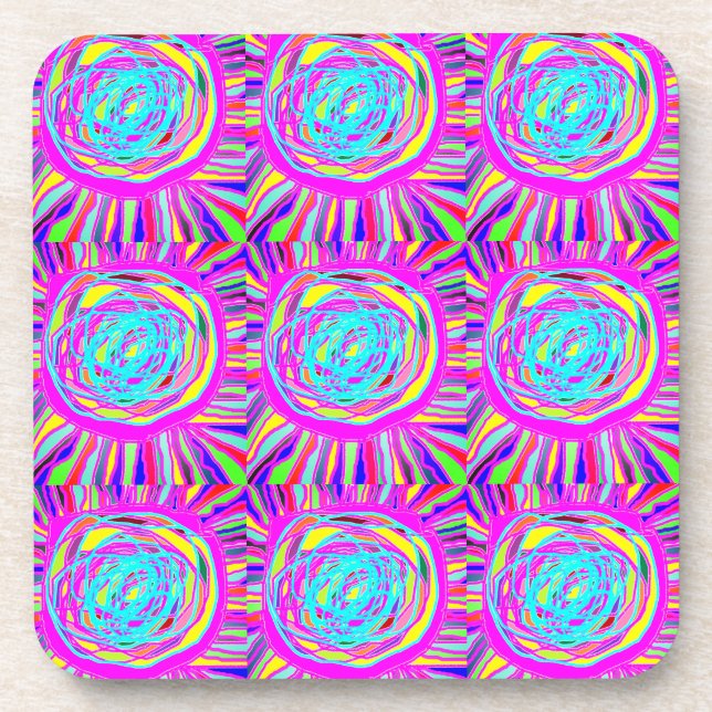 Posavasos Hippie Retro chill out absract art (Frente)