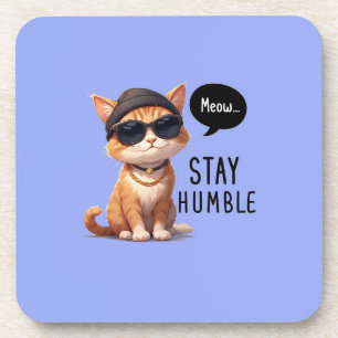 Posavasos Hipster Cat Diseño Monstruo plástico duro