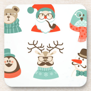Posavasos hipster navidades santa