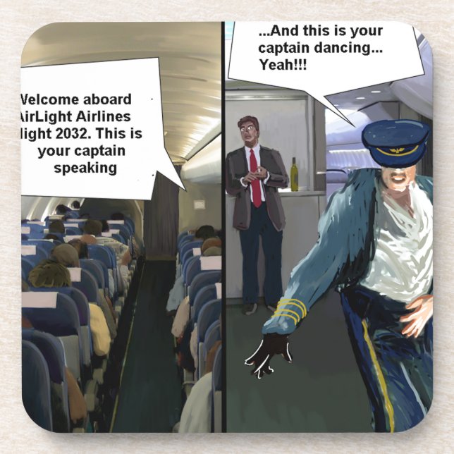 Posavasos Hipster Pilot Funny (Frente)