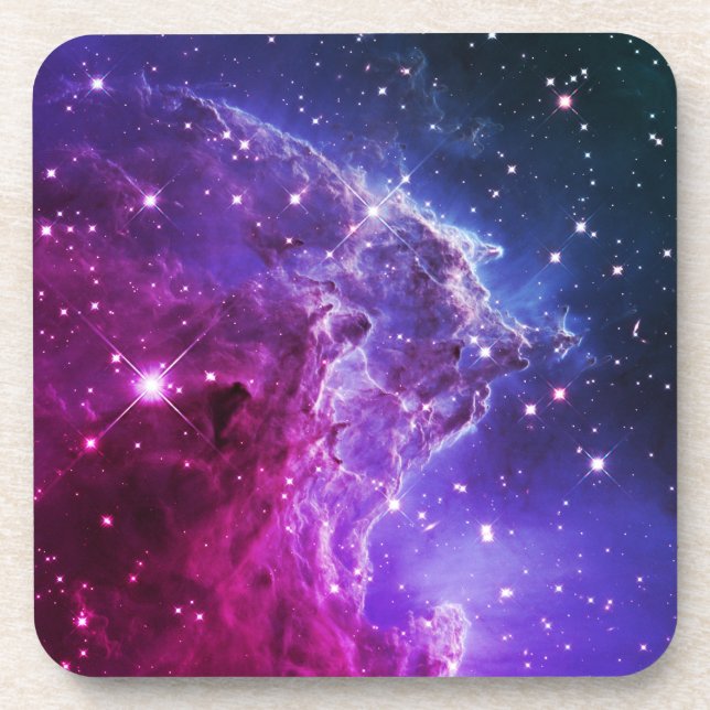 Posavasos Hipster Purple Ombre Mono Head Nebulosa (Frente)