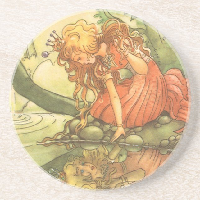 Posavasos Historia de hadas de la época, princesa de príncip (Frente)
