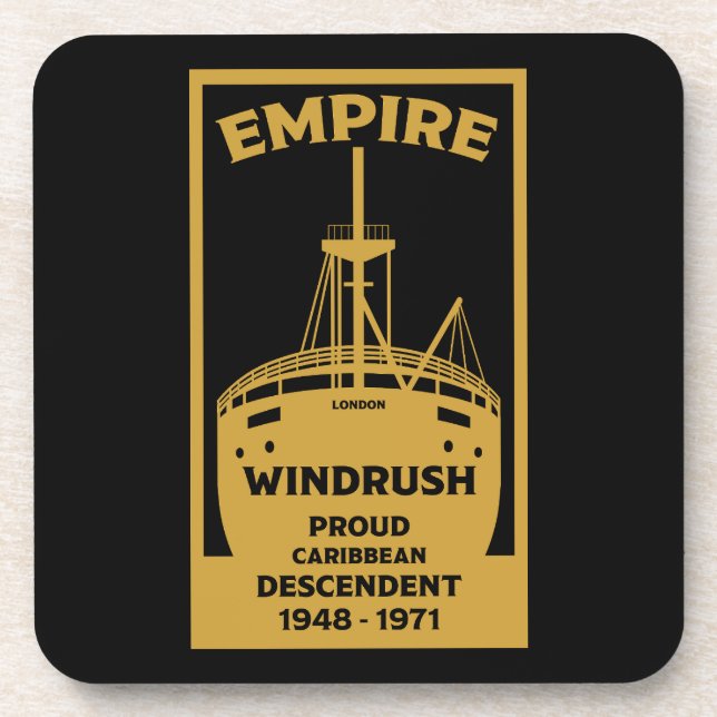Posavasos Historia negra de generación Windrush (Frente)