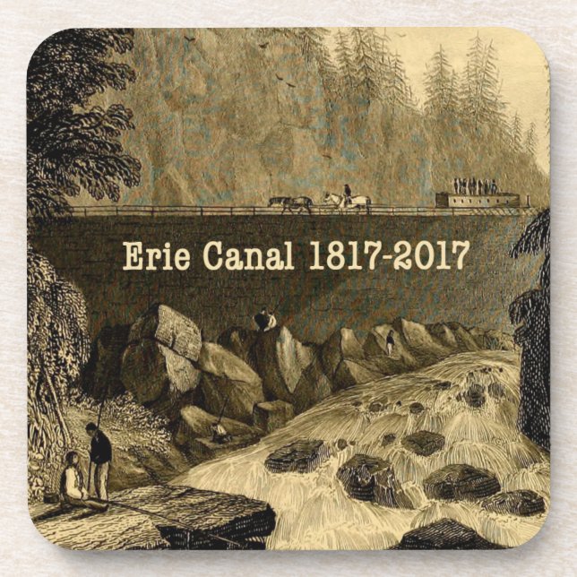 Posavasos Histórico Canal Erie Bicentenario Años (Frente)
