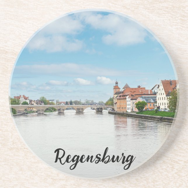 Posavasos Histórico casco antiguo de Regensburg, Alemania (Frente)