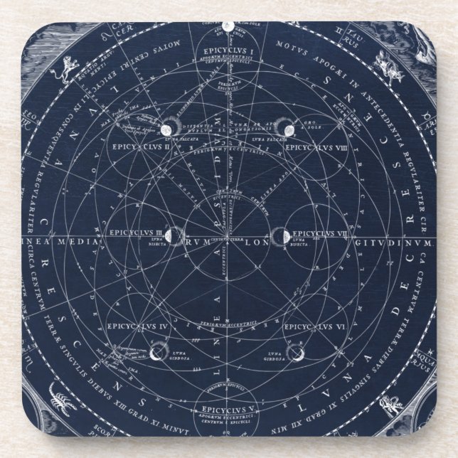 Posavasos Histórico de la marina vintage astronómica (Frente)