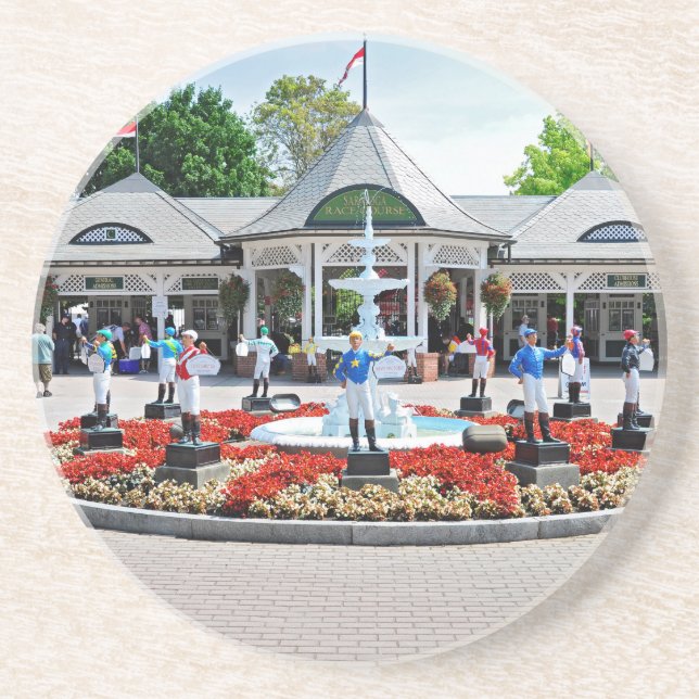 Posavasos Histórico Saratoga 150 en el día de la inauguració (Frente)