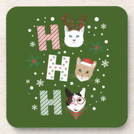 Posavasos Ho Ho Ho Ho Gats Feliz Navidad