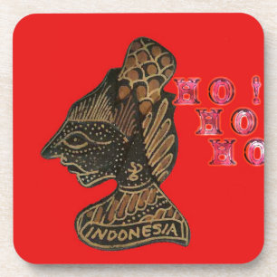 Posavasos ¡Ho Ho Ho Ho Ho! Feliz Navidad Indonesia lindo dis