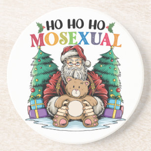 Posavasos Ho Ho Ho Mosexual Gay Santa LGBTQ Navidad Gay 