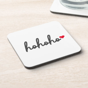 Posavasos Ho Ho Ho Navidades Corazón moderno Minimalista