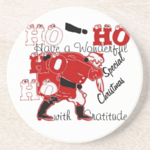 Posavasos HO HO HO tiene Navidades maravillosos con gratitud