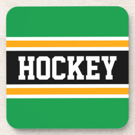 Posavasos HOCKEY Sporty Brillante Green Yellow Black Strips