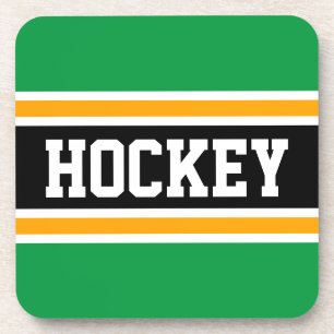 Posavasos HOCKEY Sporty Brillante Green Yellow Black Strips