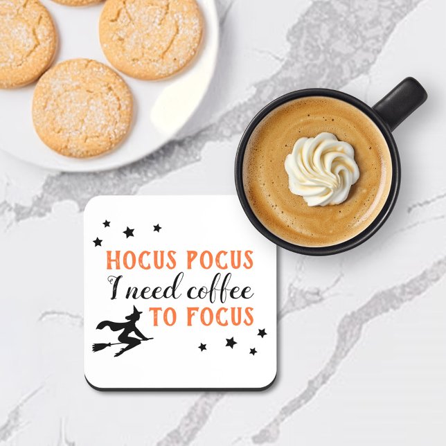 Posavasos Hocus foco en el Naranja moderno y la Halloween ne (Subido por el creador)