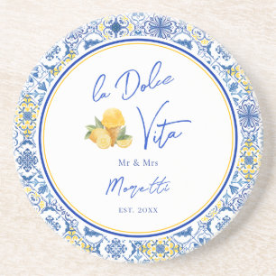 Posavasos Hogar de recién casados con baldosas mediterráneas