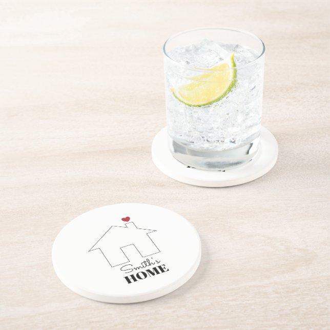 Posavasos Hogar de Smith con Corazón (Lado)