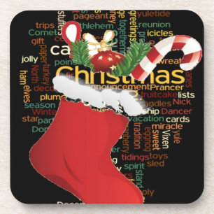 Posavasos ¡HoHoHo! Feliz regalo de Navidad y un feliz año nu