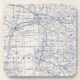 Posavasos Hoja de ruta para bicicletas de Wisconsin 2