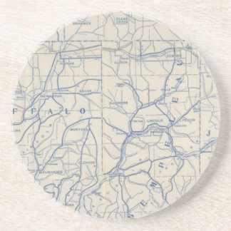 Posavasos Hoja de ruta para bicicletas de Wisconsin 6