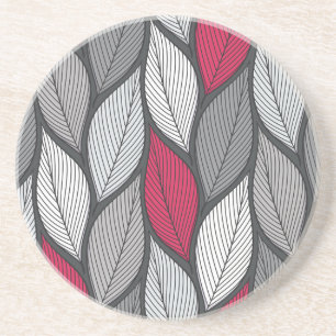Posavasos Hojas coloridas: patrón sin costuras dibujado a ma
